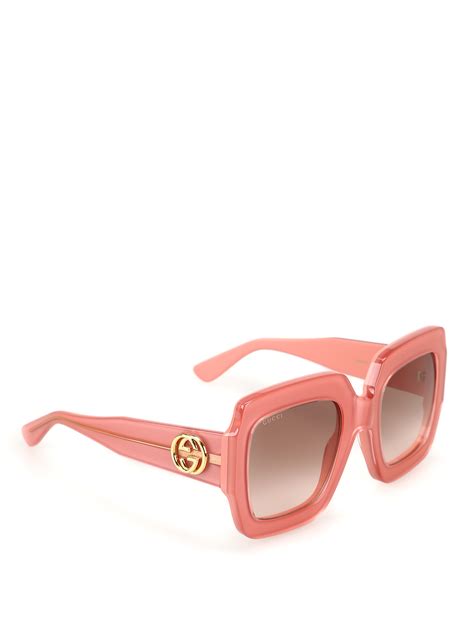 gucci pink oversized sunglasses|authentic Gucci oversized sunglasses.